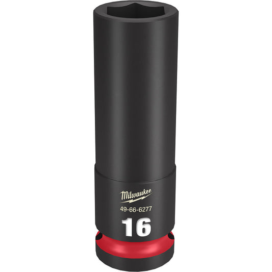 Milwaukee 49-66-6277 SHOCKWAVE Impact Duty 16mm 1/2in Drive Metric 6pt Deep Socket