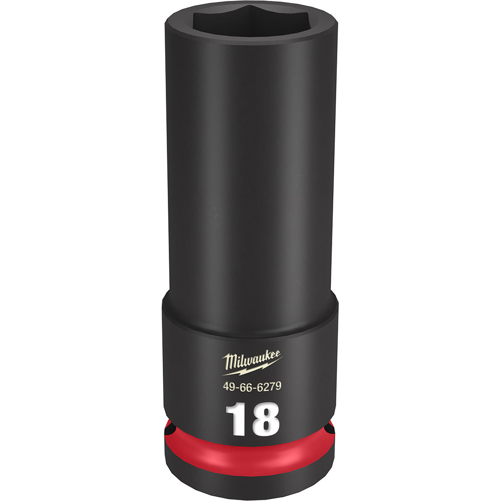 Milwaukee 49-66-6279 SHOCKWAVE Impact Duty 18mm 1/2in Drive Metric 6pt Deep Socket