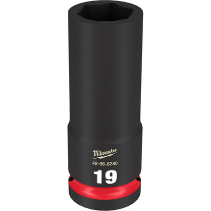 Milwaukee 49-66-6280 SHOCKWAVE Impact Duty 19mm 1/2in Drive Metric 6pt Deep Socket