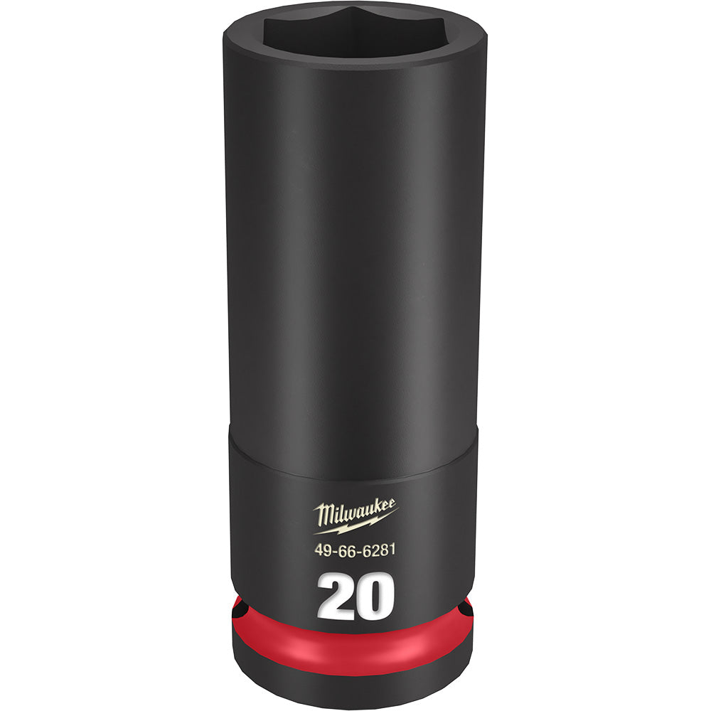 Milwaukee 49-66-6281 SHOCKWAVE Impact Duty 20mm 1/2in Drive Metric 6pt Deep Socket