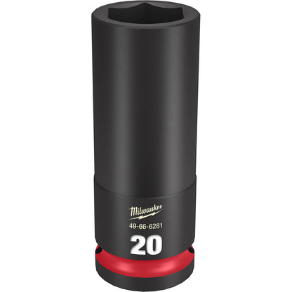 Milwaukee 49-66-6281 SHOCKWAVE Impact Duty 20mm 1/2in Drive Metric 6pt Deep Socket