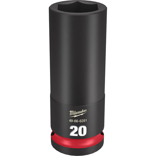 Milwaukee 49-66-6281 SHOCKWAVE Impact Duty 20mm 1/2in Drive Metric 6pt Deep Socket