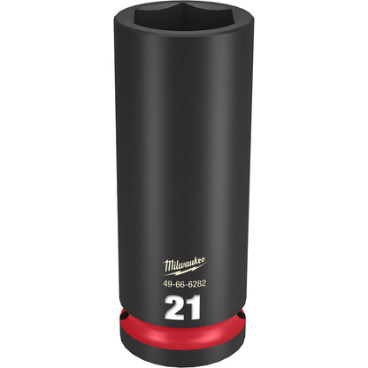 Milwaukee 49-66-6282 SHOCKWAVE Impact Duty 21mm 1/2in Drive Metric 6pt Deep Socket