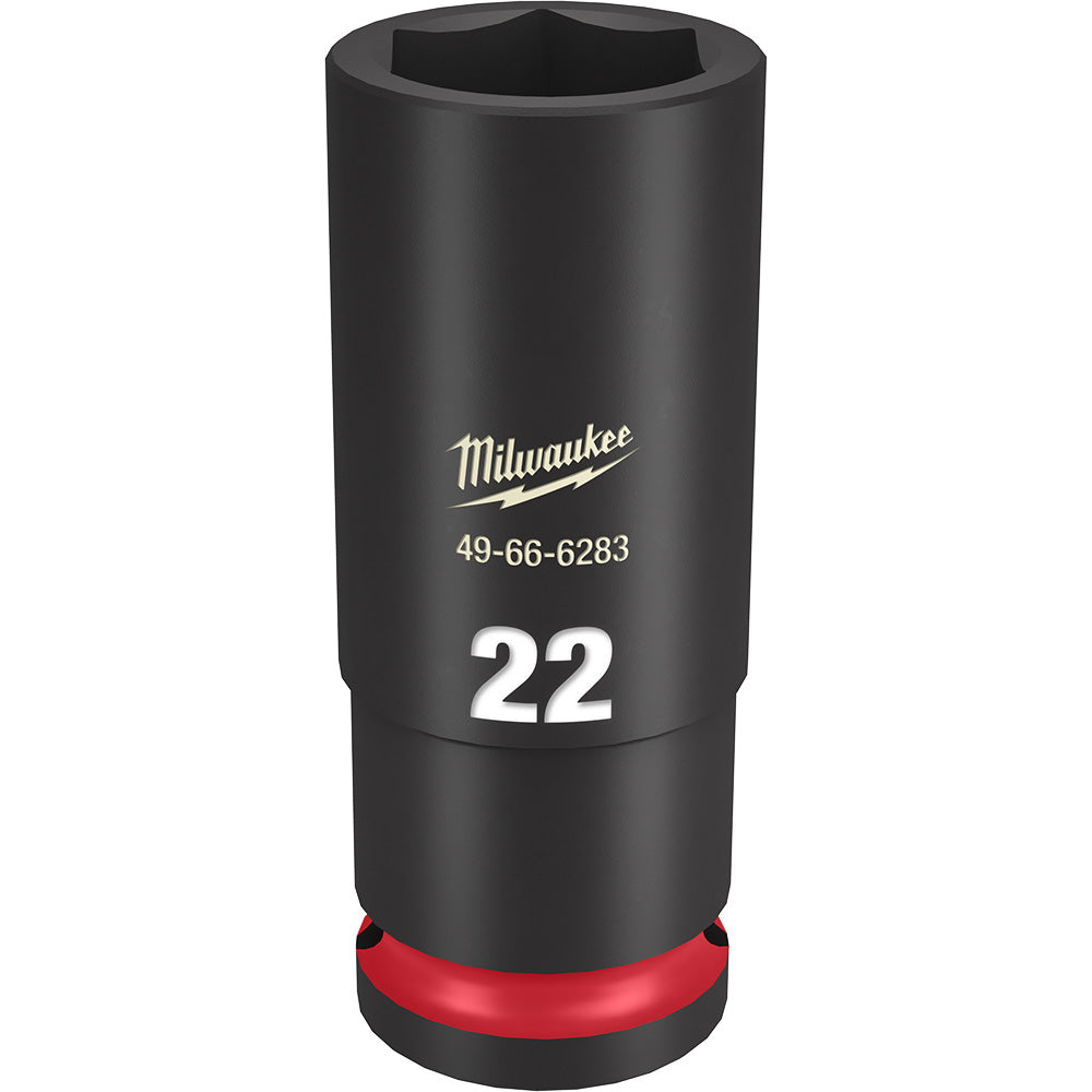 Milwaukee 49-66-6283 SHOCKWAVE Impact Duty 22mm 1/2in Drive Metric 6pt Deep Socket