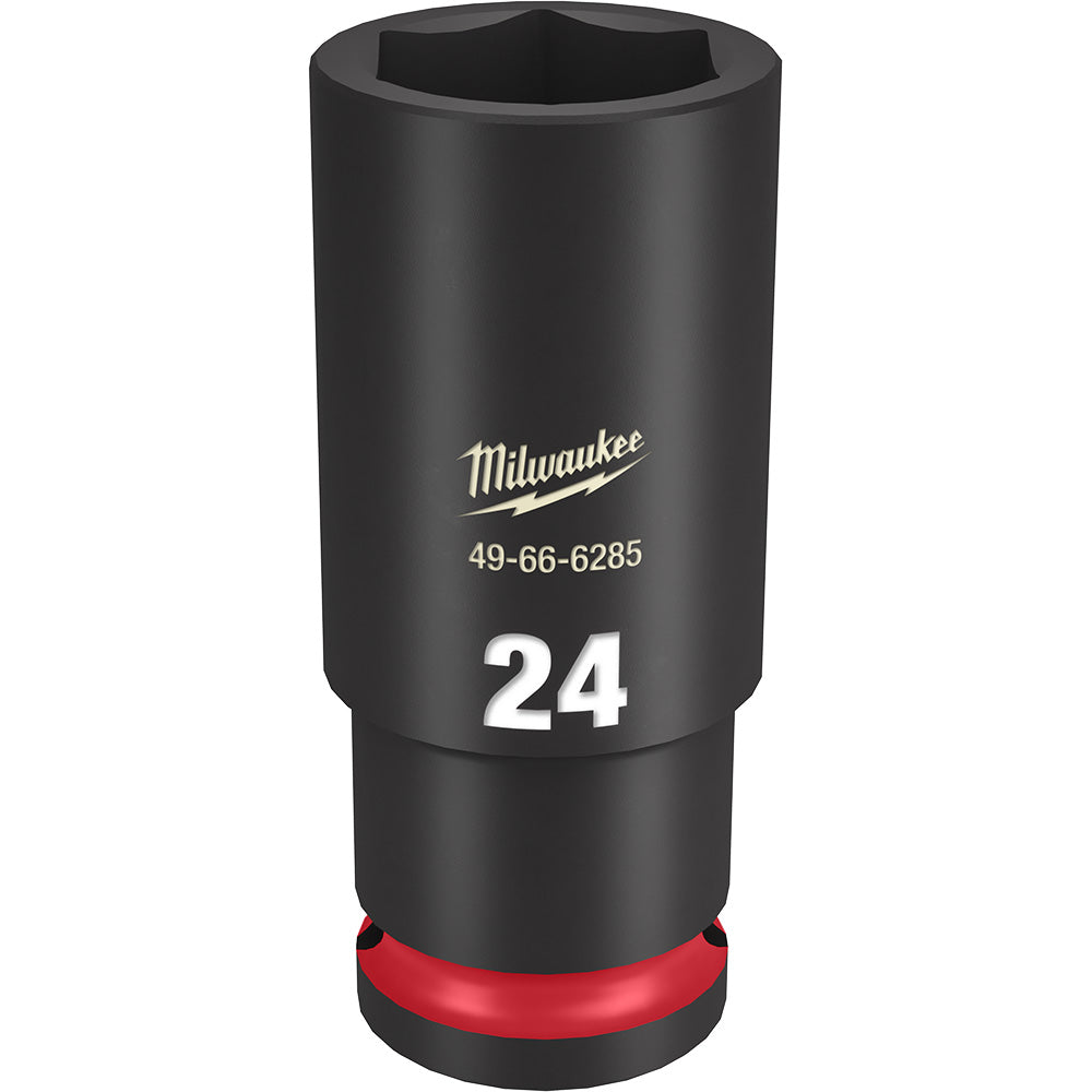 Milwaukee 49-66-6285 SHOCKWAVE Impact Duty 24mm 1/2in Drive Metric 6pt Deep Socket