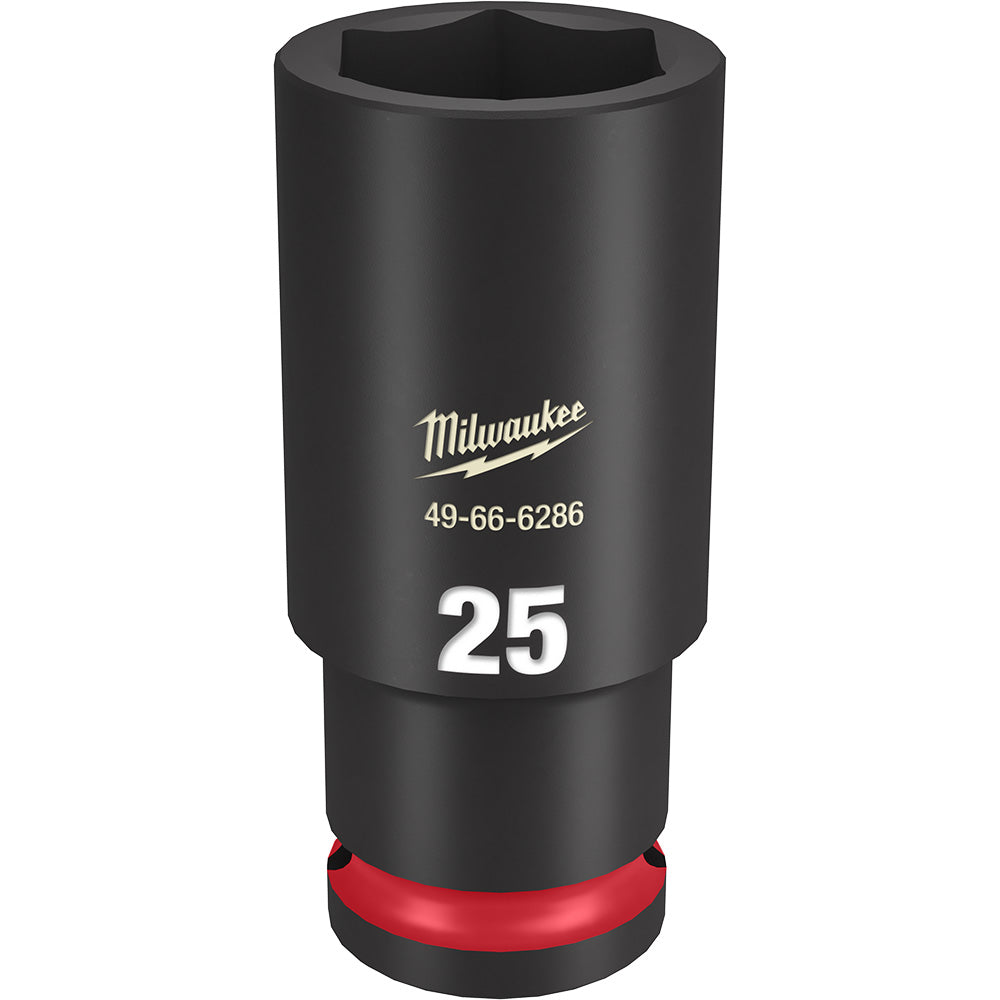 Milwaukee 49-66-6286 SHOCKWAVE Impact Duty 25mm 1/2in Drive Metric 6pt Deep Socket