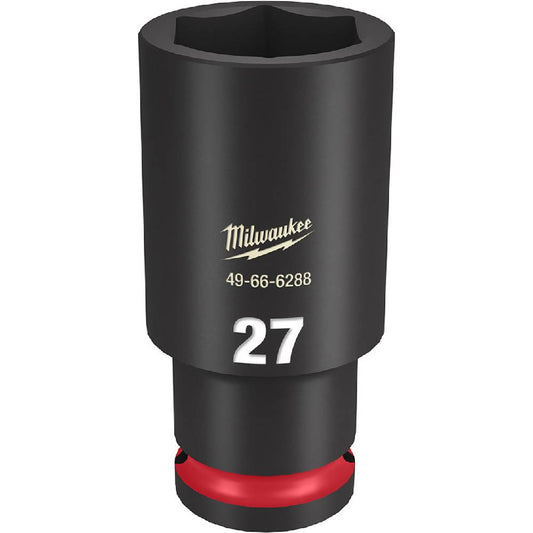 Milwaukee 49-66-6288 SHOCKWAVE Impact Duty 27mm 1/2in Drive Metric 6pt Deep Socket
