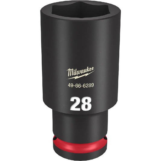Milwaukee 49-66-6289 SHOCKWAVE Impact Duty 28mm 1/2in Drive Metric 6pt Deep Socket