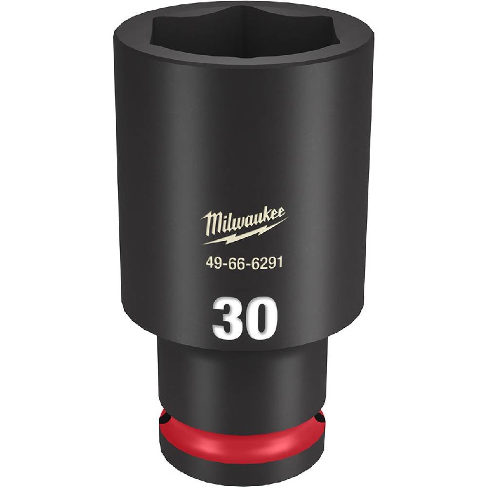 Milwaukee 49-66-6291 SHOCKWAVE Impact Duty 30mm 1/2in Drive Metric 6pt Deep Socket