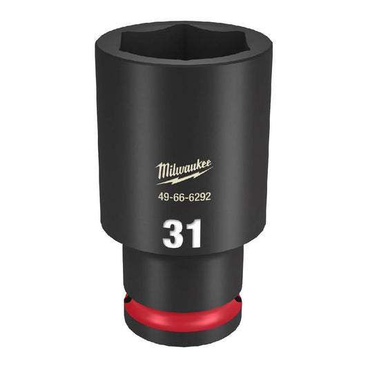 Milwaukee 49-66-6292 SHOCKWAVE Impact Duty 31mm 1/2in Drive Metric 6pt Deep Socket