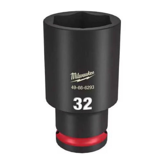 Milwaukee 49-66-6293 SHOCKWAVE Impact Duty 32mm 1/2in Drive Metric 6pt Deep Socket