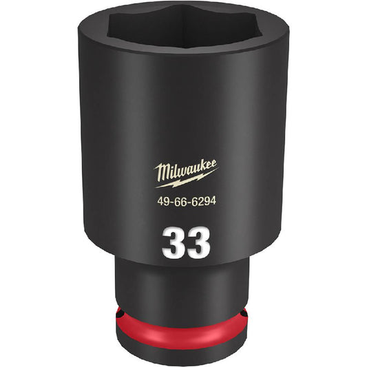 Milwaukee 49-66-6294 SHOCKWAVE Impact Duty 33mm 1/2in Drive Metric 6pt Deep Socket