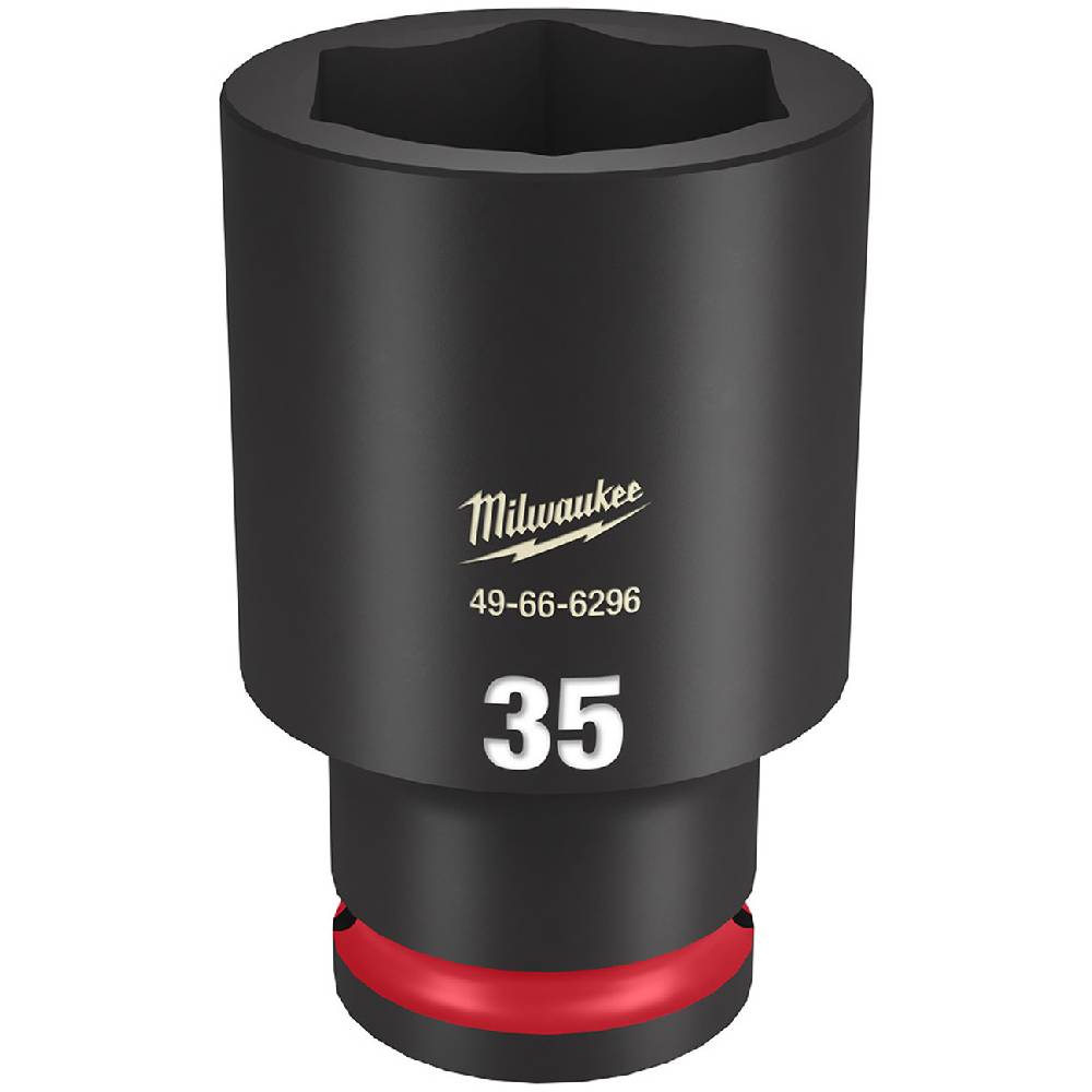 Milwaukee 49-66-6296 SHOCKWAVE Impact Duty 35mm 1/2in Drive Metric 6pt Deep Socket