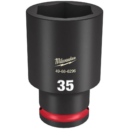 Milwaukee 49-66-6296 SHOCKWAVE Impact Duty 35mm 1/2in Drive Metric 6pt Deep Socket