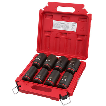 Milwaukee 49-66-7018 SHOCKWAVE Impact Duty 8pc 3/4in SAE Deep 6 Point Socket Set