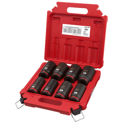 Milwaukee 49-66-7020 SHOCKWAVE Impact Duty 8pc 3/4in Metric Deep 6 Point Socket Set