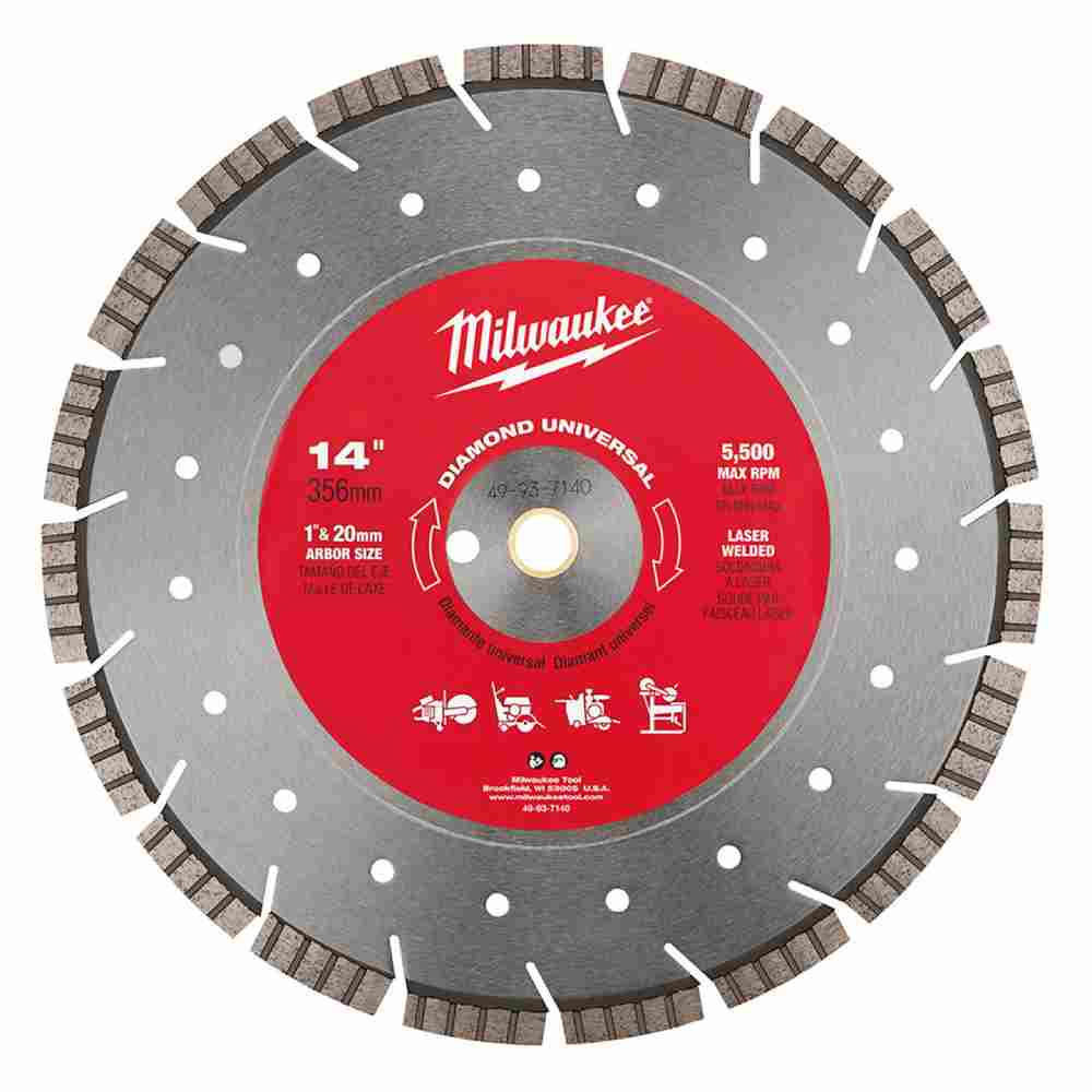 Milwaukee 49-93-7140 14in Diamond Universal Segmented Turbo Blade
