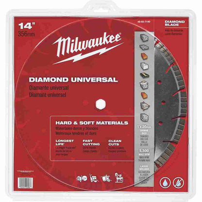 Milwaukee 49-93-7140 14in Diamond Universal Segmented Turbo Blade