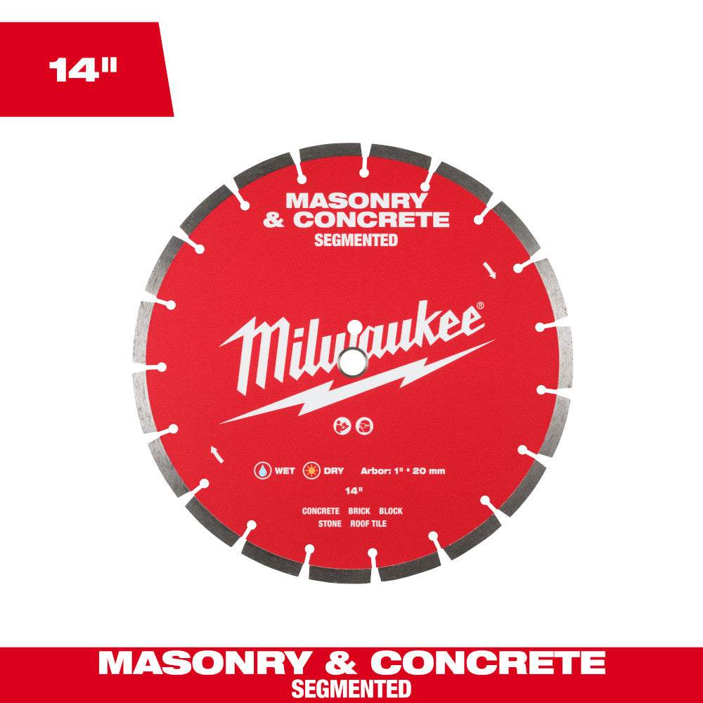 Milwaukee 49-93-9314 14in Segmented Masonry & Concrete Diamond Blade