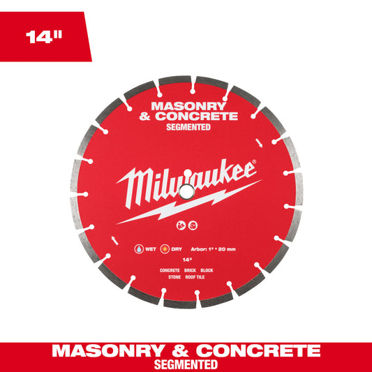 Milwaukee 49-93-9314 14in Segmented Masonry & Concrete Diamond Blade