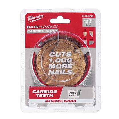 Milwaukee 49-56-9240 BIG HAWG with Carbide Teeth 3-5/8″