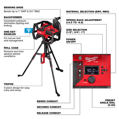 Milwaukee  5150-20 M18 FUEL Cordless Brushless Branch Conduit Bender (Tool Only)
