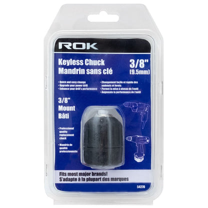 3/8" Keyless Drill Chuck for Secure Drill Bit Holding