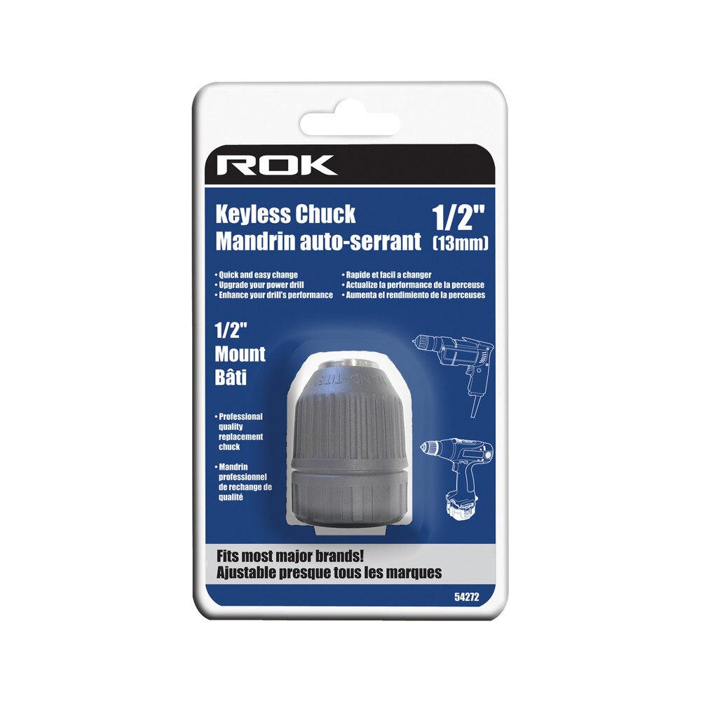 1/2" Keyless Drill Chuck for Secure Drill Bit Holding
