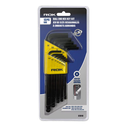 13-Piece SAE Long Ball End Hex Key Set