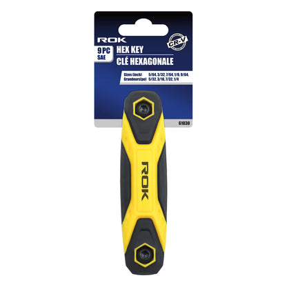 9-Piece Folding SAE Hex Key Set