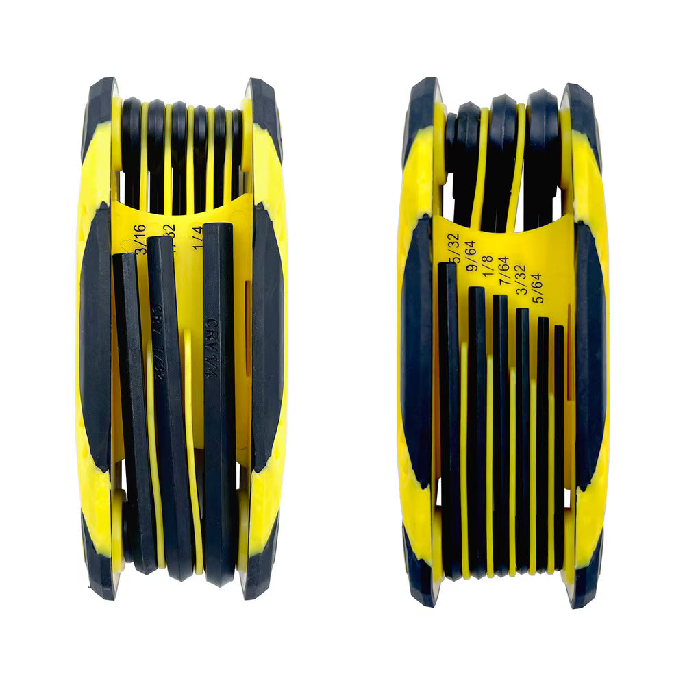 9-Piece Folding SAE Hex Key Set