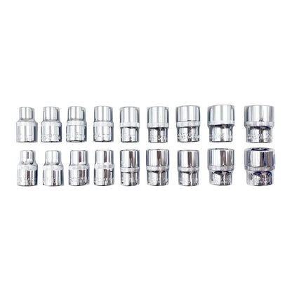 19-Piece 1/2-Inch Drive Socket Wrench Set | Heavy-Duty Socket Tool Set