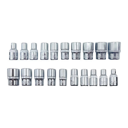 1/4" Drive Socket Wrench Set, 21-Piece Compact Tool Set