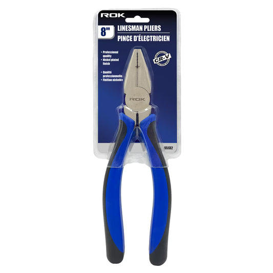 8-Inch Linesman Pliers | Heavy-Duty Wire Cutting and Gripping Tool
