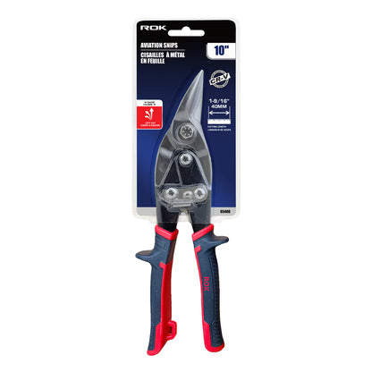 10" Left-Cut Aviation Snips for Sheet Metal Cutting