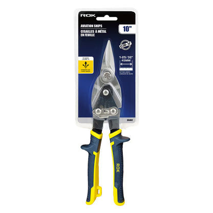 10" Straight-Cut Aviation Snips for Sheet Metal Cutting