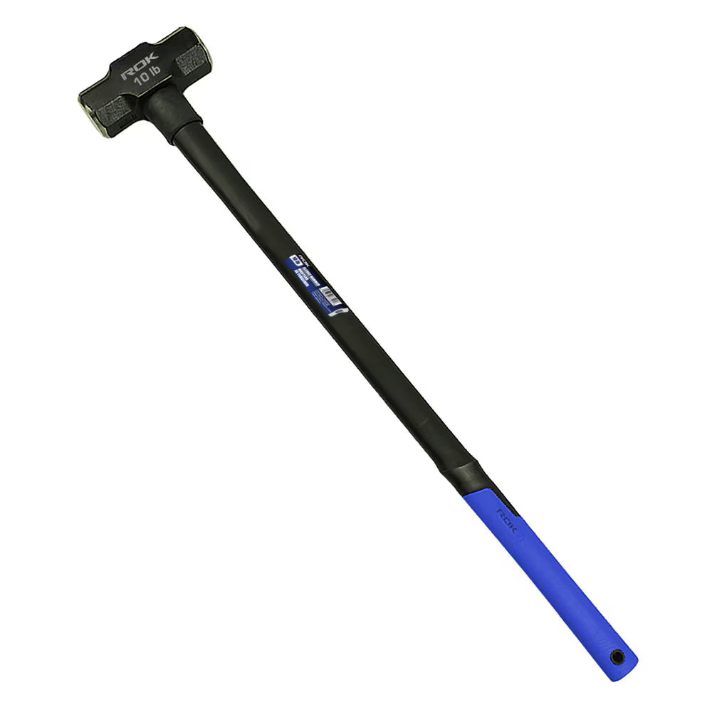 10 lb Fiberglass Sledge Hammer | Heavy Duty Forged Steel Hammer