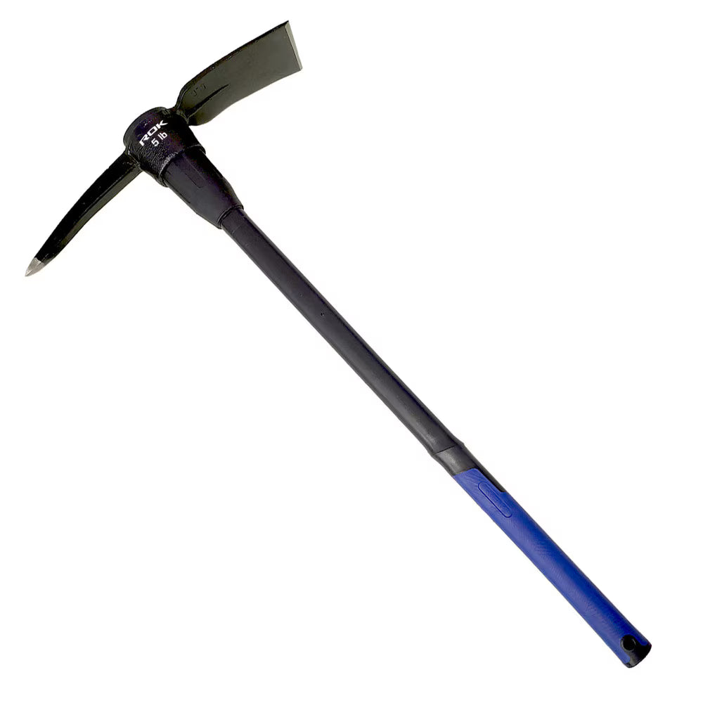 5 lb Pick Mattock with Fiberglass Handle | Heavy-Duty Digging Tool