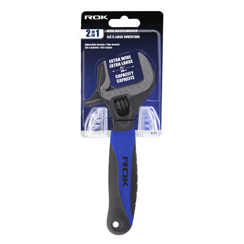 2-in-1 Wide Mouth Adjustable Wrench | Dual-Function Hand Tool