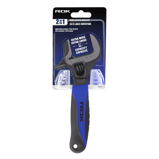 2-in-1 Wide Mouth Adjustable Wrench | Dual-Function Hand Tool
