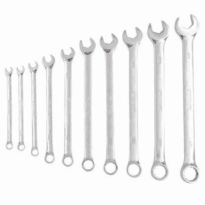 ROK 68011 10pc SAE Cr-V Extra Long Combination Wrench Set