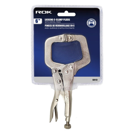 6" Locking C-Clamp Pliers for Secure Clamping