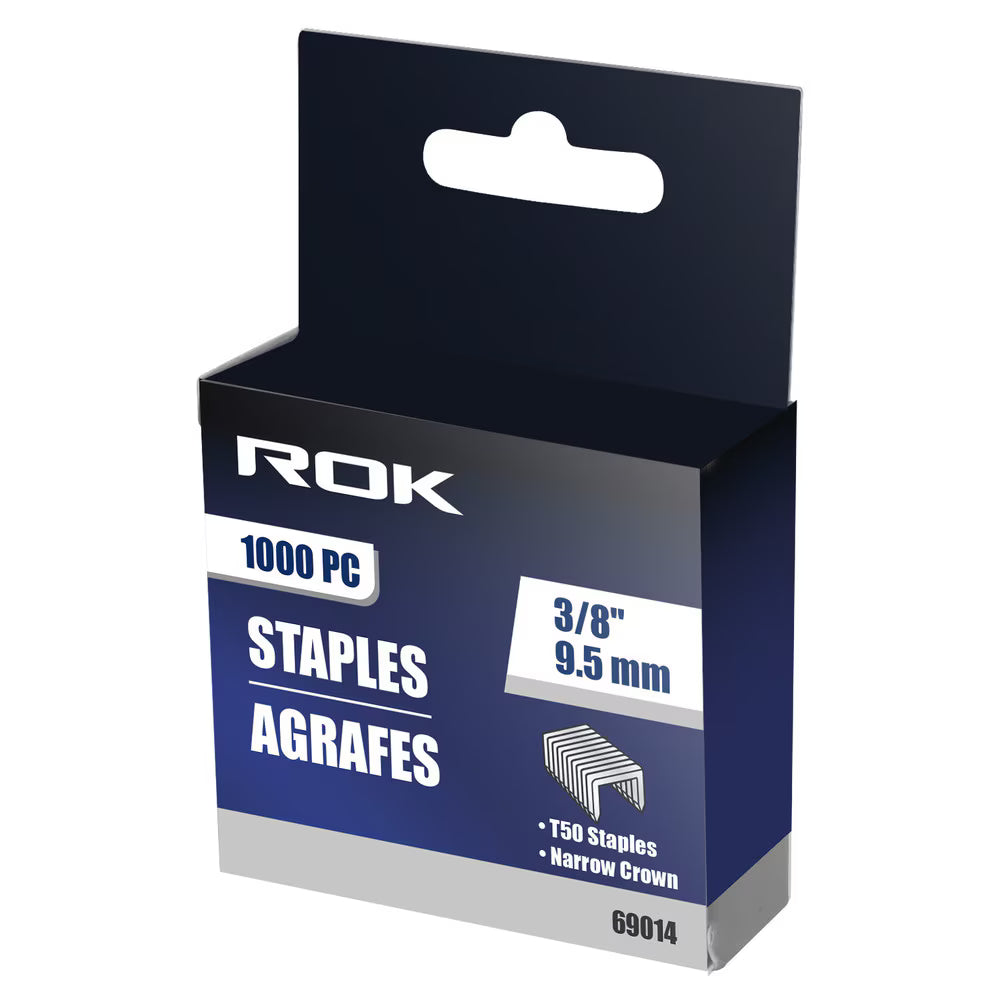 3/8" Narrow Crown Staples | 1000 Pcs Staple Gun Refills
