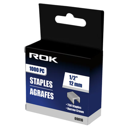 1/2" Narrow Crown Staples | 1000 Pcs Staple Gun Refills