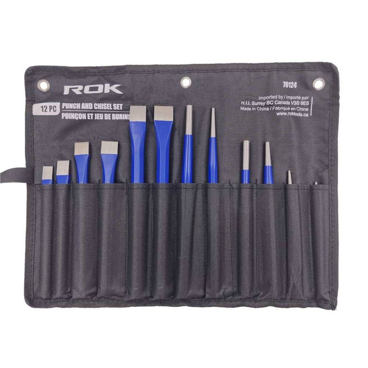 ROK 70124 12pc Punch & Chisel Set