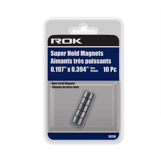 ROK 70239 0.197in X 0.394in Super Hold Barrel Magnets - 10pk