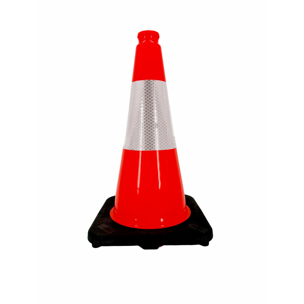 18" Orange Traffic Cone With 3M Reflective Collar | Traffic Safety Cone