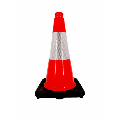18" Orange Traffic Cone With 3M Reflective Collar | Traffic Safety Cone