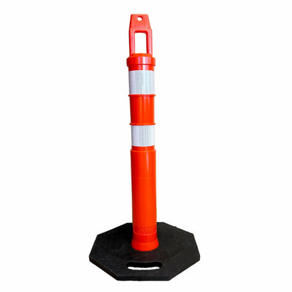 42" Hi-Viz Delineator Post With Looper Top | Traffic Safety Post