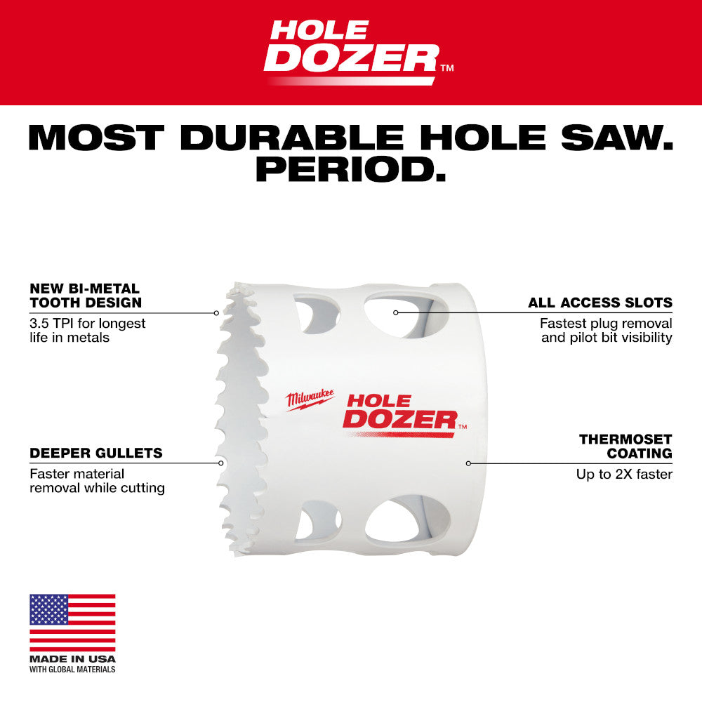Milwaukee 49-56-0203 HOLE DOZER 3-3/4in Bi-Metal Hole Saw